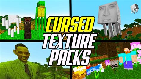 Top 10 Most CURSED Texture Packs in Minecraft - YouTube