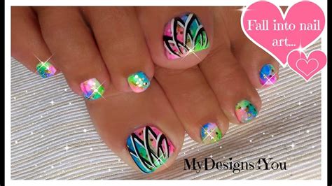 Summer Toenail Art | Easy Neon Toenails ♥ Diseño de Uñas de Pies Neón ...