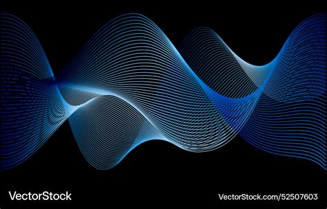 Abstract blue line wave background s spiral swirl Vector Image