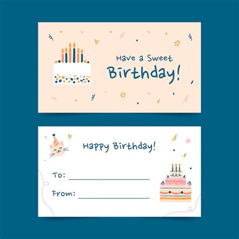 Free Vector | Hand drawn happy birthday cards