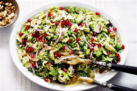 Broccoli Brussels Sprout Salad with Honey Dijon Vinaigrette — Eatwell101