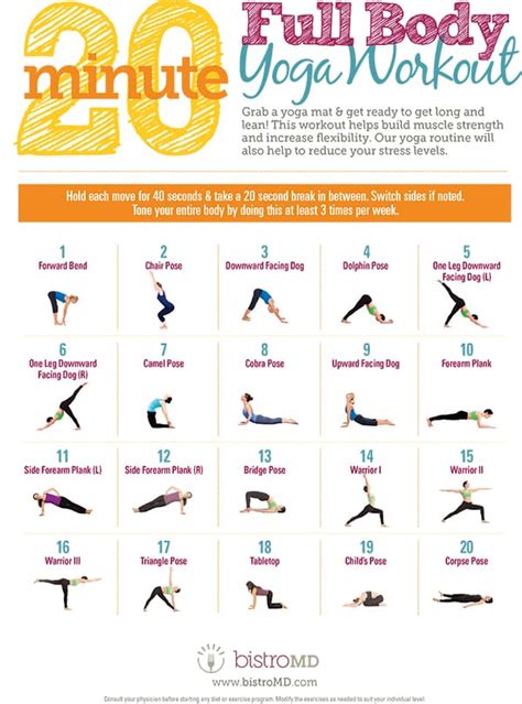 20 Minute Full Body Yoga Workout [Guide] | Daily Infographic