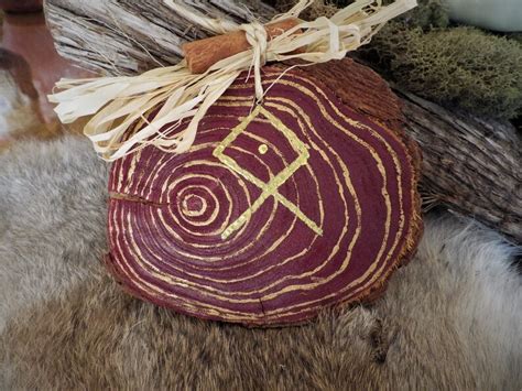 Hand Painted Othala Rune Ancestral Boundaries Norse Decor - Etsy