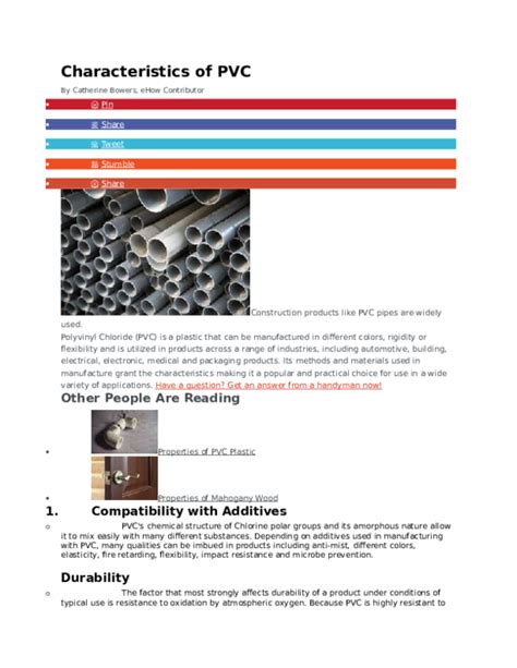 (DOC) Characteristics of PVC