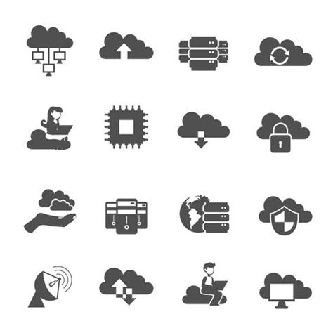 Cloud Computing Icons 463114 Vector Art at Vecteezy