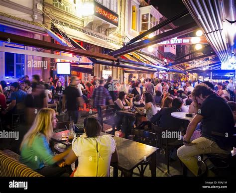 Nightlife of people in Alsancak, Izmir, Aegean Region, Turkey Stock ...