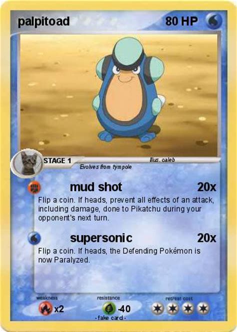 Pokémon palpitoad 22 22 - mud shot - My Pokemon Card