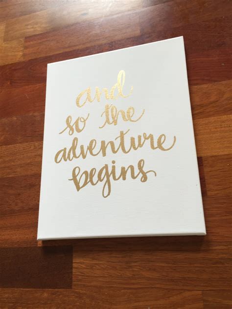 And So The Adventure Begins-quote on canvas canvas by SophiesPorch