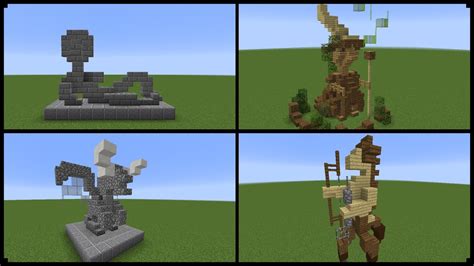 10+ Minecraft Statue Designs! (And How To Make One) - YouTube