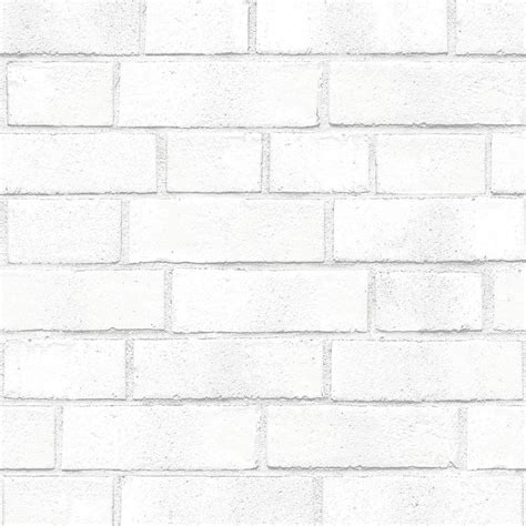 Tempaper Brick White Self-Adhesive Removable Wallpaper-BR096 - The Home ...