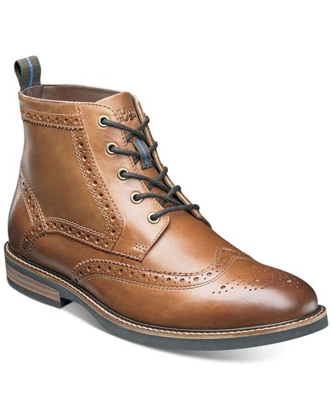 Nunn Bush Cotton Odell Wingtip Chukka Boots in Brown for Men - Lyst