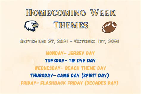 Spirit Week Themes Announced – The Eagle's Eye