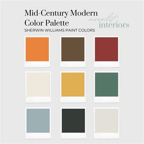 Mid-Century Modern Interior Design Style Pre-Selected Paint Color ...