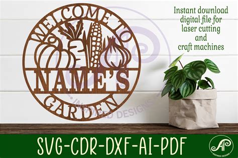 Garden Vegetables Sign Svg Laser Cut Graphic by apinspireddesigns ...