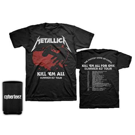 Metallica Kill Em All 1983 Tour T-Shirt + Coolie (S) - Walmart.com