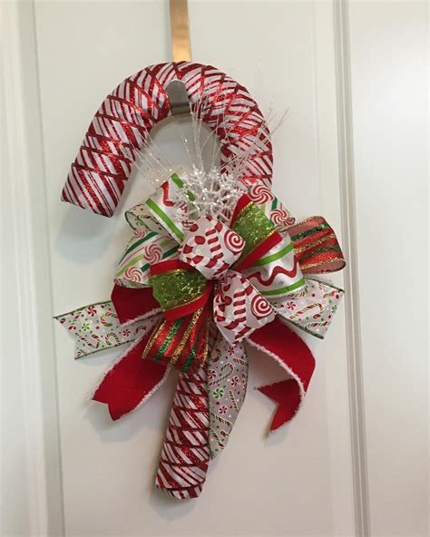 Candy cane wreath getting ready for the 12 days of Christmas # ...