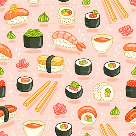 Cute Cartoon Sushi Wallpapers - Top Free Cute Cartoon Sushi Backgrounds ...