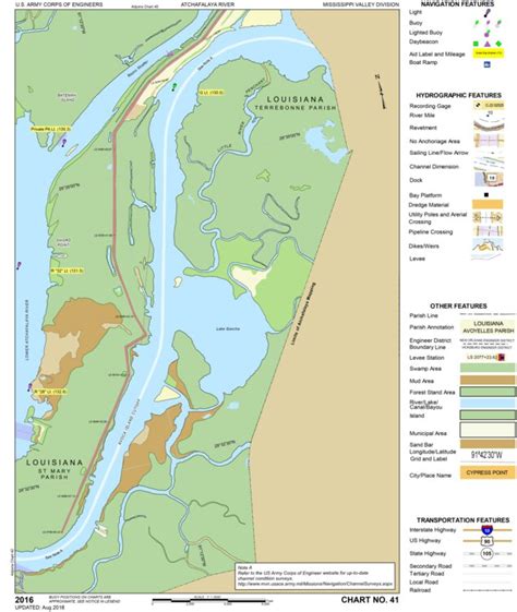 Atchafalaya River Chart 41 - Lake Gashcha, LA map by US Army Corps of ...