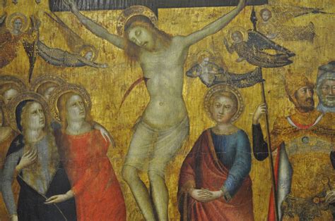 ANONIMO DE SIENA CRUCIFIXION SIGLO XIV