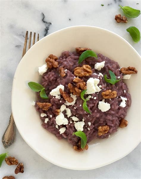 Red Wine Risotto Recipe with Goat Cheese & Candied Walnuts - Ciao ...