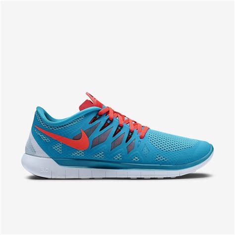 Nike Mens Free 5.0+ Running Shoes - Blue Lagoon/Bright Crimson ...