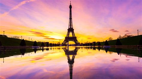 eiffel tower sunset background Paris sunset france wallpapers tower ...