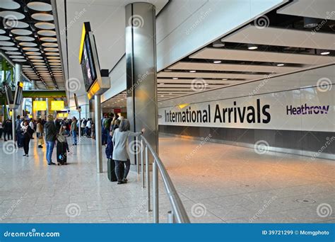 International Arrivals T5 Heathrow Airport Editorial Stock Image ...