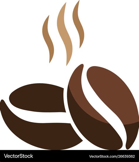 Coffee beans logo template Royalty Free Vector Image