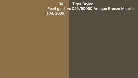 RAL Pearl gold (RAL 1036) vs Tiger Drylac 059/90050 Antique Bronze ...