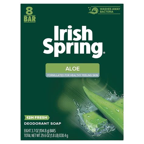 Irish Spring Aloe Vera Bar Soap, 3.7 Ounce, 8 Bar Pack - Walmart.com