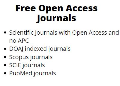 Scientific Journals with Open Access and no APC - Research Journals