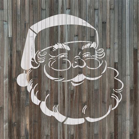 Santa Claus Stencil Design - Durable Stencil of Santa's Face