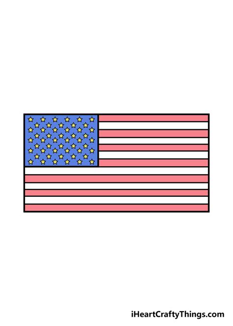 American Flag Drawing - How To Draw The American Flag Step By Step