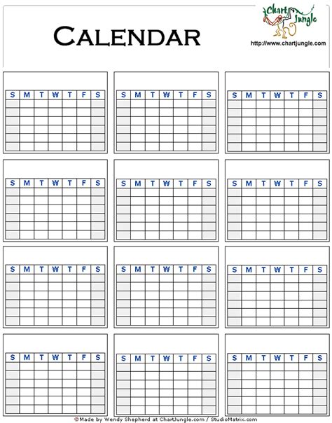 blank yearly calendar | Planner printables free, Moleskine planner ...