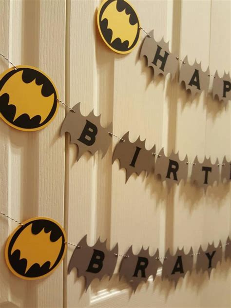 Batman birthday batman banner batman custom batman party | Etsy