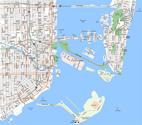 Street Map Of Downtown Miami Florida | Printable Maps