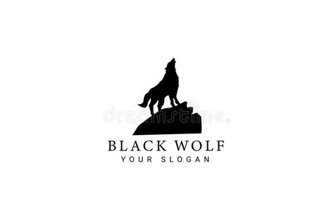 Black Wolf Logo Vector stock vector. Illustration of hunt - 273824537