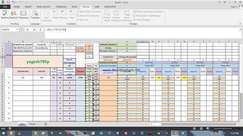 how create Capacitive production planning Excel sheet( redimade format ...