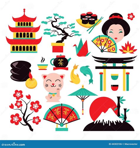 Japan Symbols Vector Illustration | CartoonDealer.com #94655660