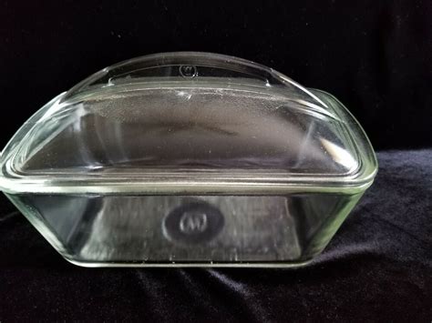 Vintage Pyrex Glass Bread Loaf Pan with Lid Westinghouse Refrigerator ...