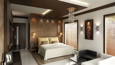 Modern bedroom 3D model - Kerala Model Home Plans