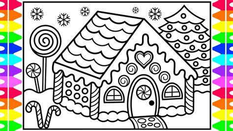 Gingerbread House Drawing at PaintingValley.com | Explore collection of ...