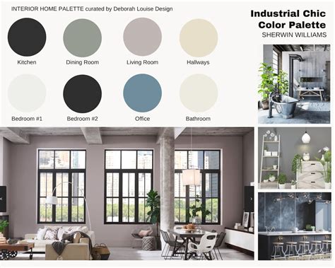 Industrial Chic Paint Color Scheme Prepackaged Professional Interior ...