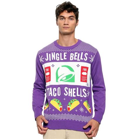 Taco Bell Jingle Bells Taco Shells Ugly Christmas Sweater - GeekAlerts