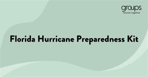 Florida Hurricane Preparedness Kit | Join Groups