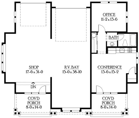 RV Garage Plan with Living Quarters - 23243JD | Architectural Designs ...