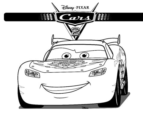 Lightning Mcqueen from Cars 2 coloring page - Download, Print or Color ...