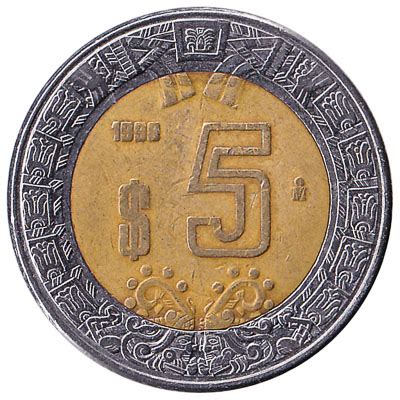 5 Mexican Pesos coin - Exchange yours for cash today