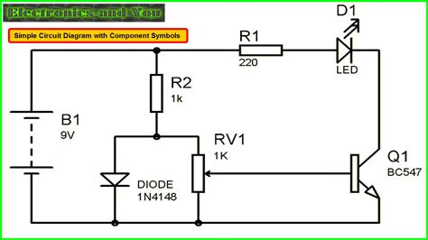 A Simple Circuit Diagram with Component Symbols - Electronics Tutorial ...