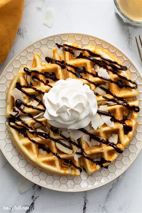 Coconut Dessert Waffles - Belly Full